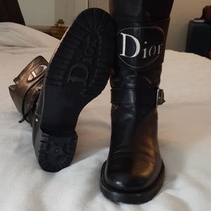 Vintage Christian Dior biker boots